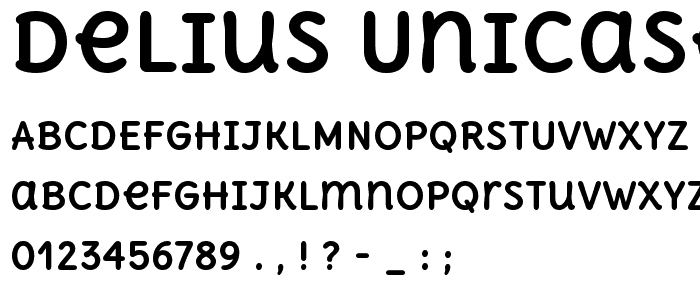Delius Unicase Bold font
